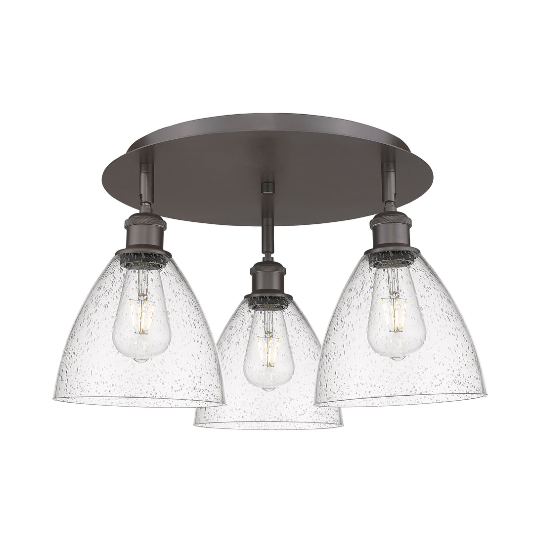 Innovations Lighting Bristol 7.5" Flush Mount - Oil Rubbed Bronze Ceiling Flush Mounts Innovations Lighting Seedy ; Glass Type: Seeded  