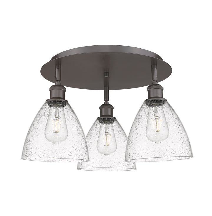 Innovations Lighting Bristol 7.5" Flush Mount - Oil Rubbed Bronze Ceiling Flush Mounts Innovations Lighting Seedy ; Glass Type: Seeded  