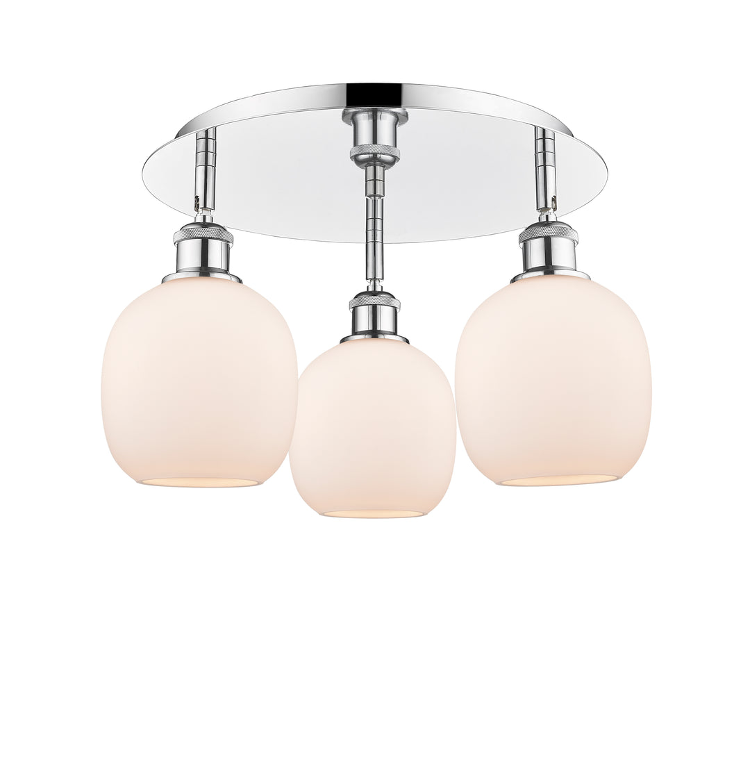 Innovations Lighting Belfast 6" Flush Mount - Polished Chrome Ceiling Flush Mounts Innovations Lighting Matte White ; Glass Type: White  