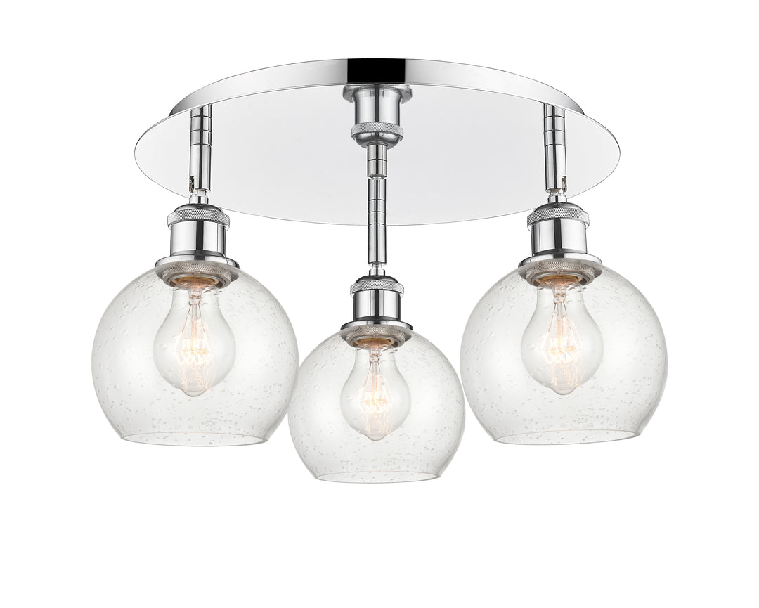 Innovations Lighting Athens 6" Flush Mount Ceiling Flush Mounts Innovations Lighting Polished Chrome Seedy ; Glass Type: Seeded 