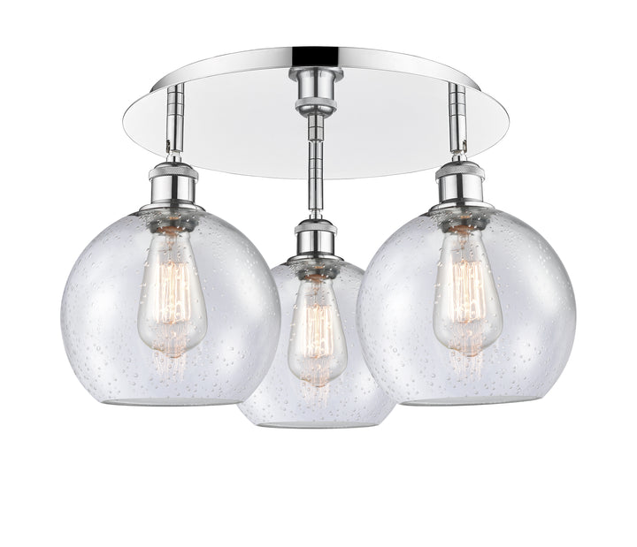 Innovations Lighting Athens 8" Flush Mount Ceiling Flush Mounts Innovations Lighting Polished Chrome Seedy ; Glass Type: Seeded 