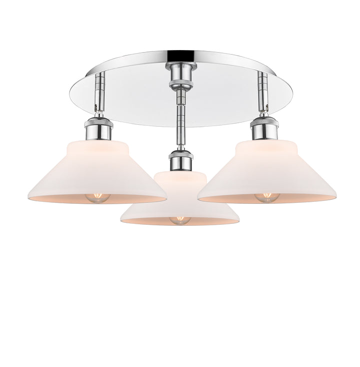 Innovations Lighting Orwell 9" Flush Mount - Polished Chrome Ceiling Flush Mounts Innovations Lighting Matte White ; Glass Type: White  