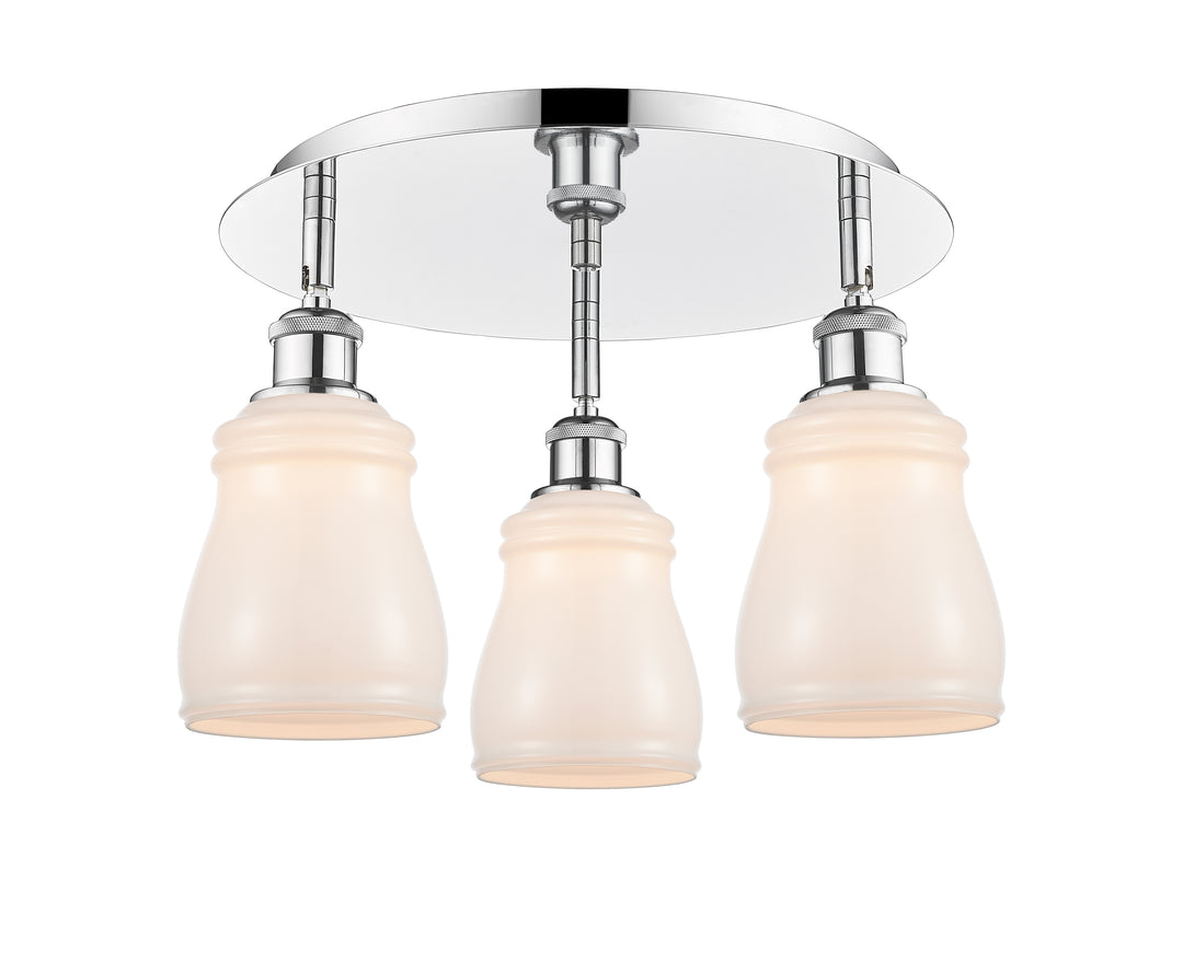 Innovations Lighting Ellery 5" Flush Mount - Polished Chrome Ceiling Flush Mounts Innovations Lighting White ; Glass Type: White  