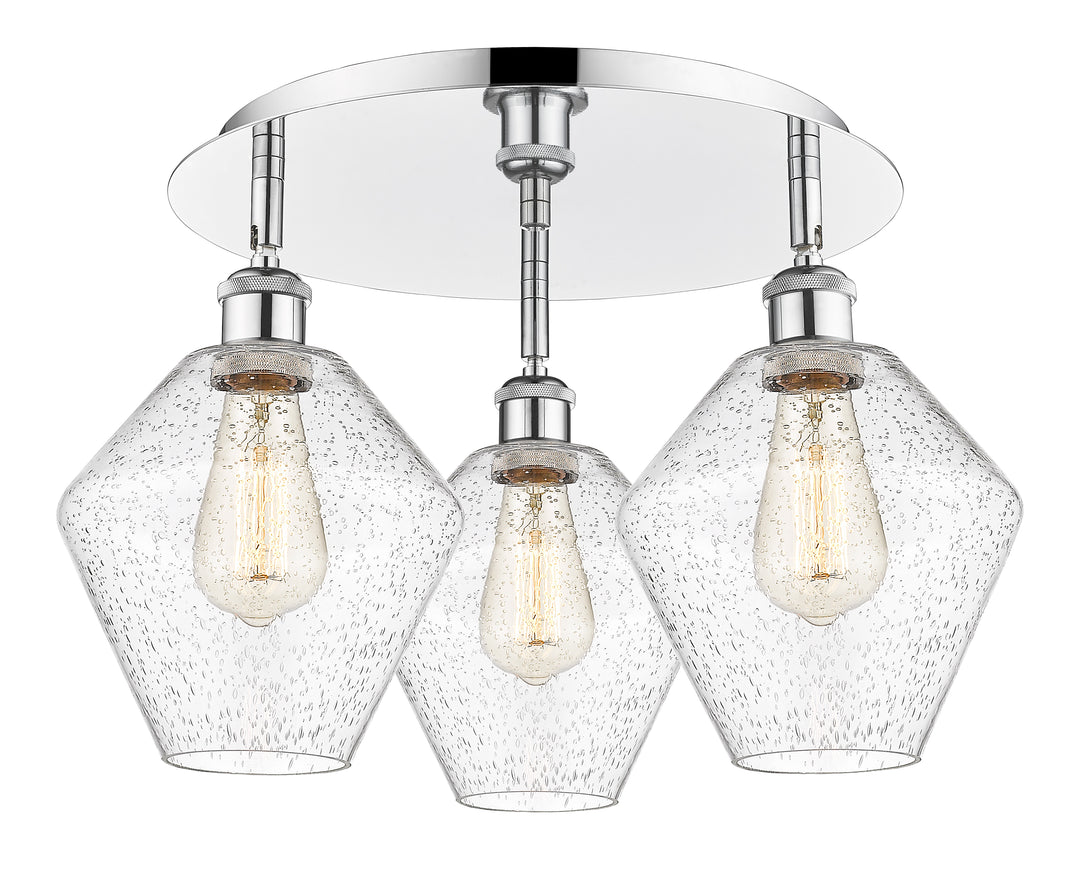 Innovations Lighting Cindyrella 8" Flush Mount - Polished Chrome Ceiling Flush Mounts Innovations Lighting Seedy ; Glass Type: Seeded  