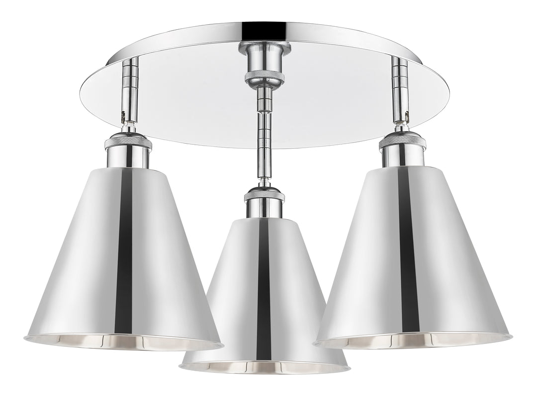 Innovations Lighting Berkshire Metal 8" Flush Mount Ceiling Flush Mounts Innovations Lighting Polished Chrome  