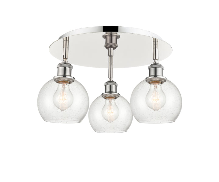 Innovations Lighting Athens 6" Flush Mount Ceiling Flush Mounts Innovations Lighting Polished Nickel Seedy ; Glass Type: Seeded 