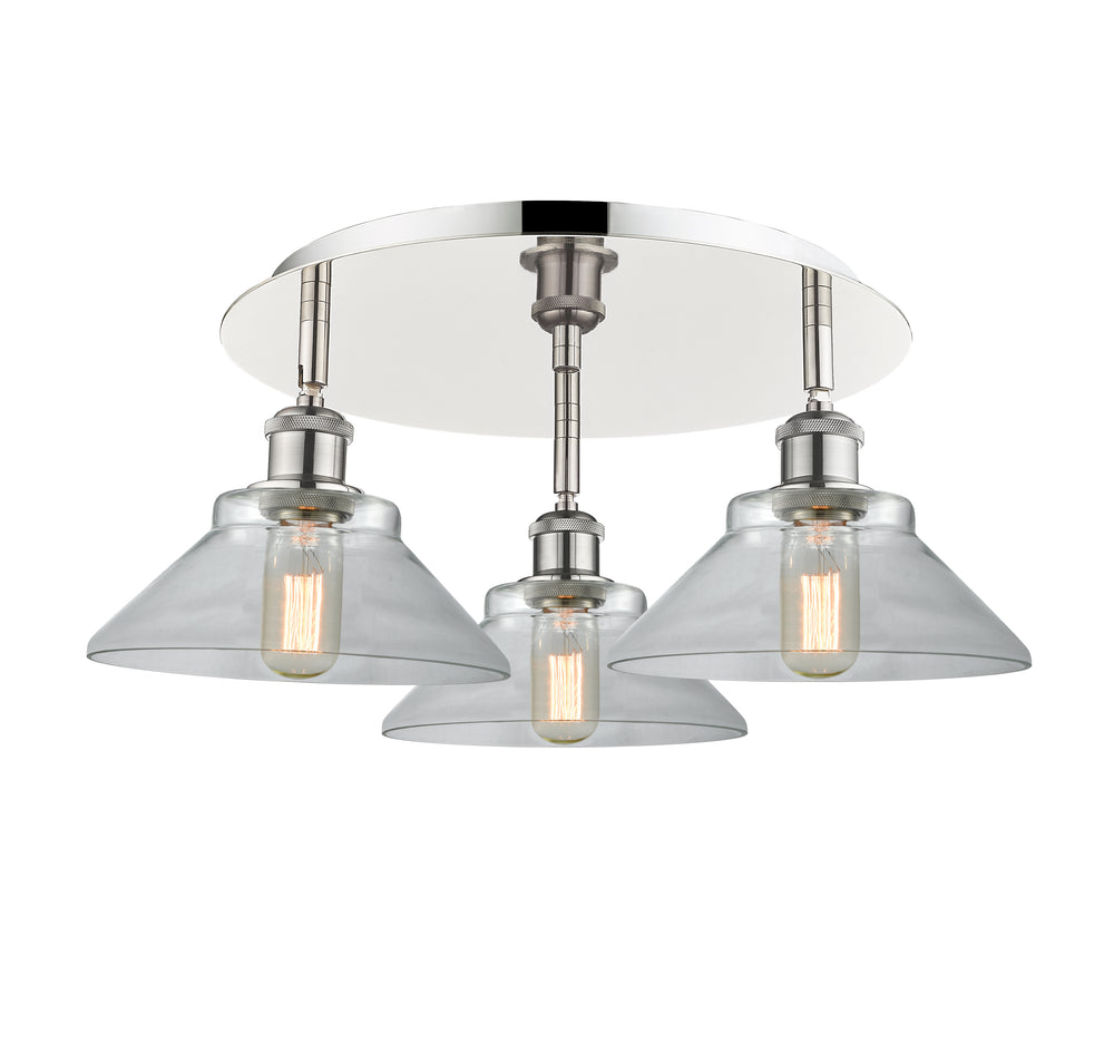 Innovations Lighting Orwell 9" Flush Mount - Polished Nickel Ceiling Flush Mounts Innovations Lighting   