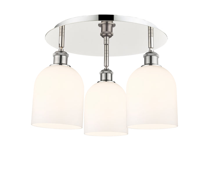 Innovations Lighting Bella 6" Flush Mount Ceiling Flush Mounts Innovations Lighting Polished Nickel White ; Glass Type: White 