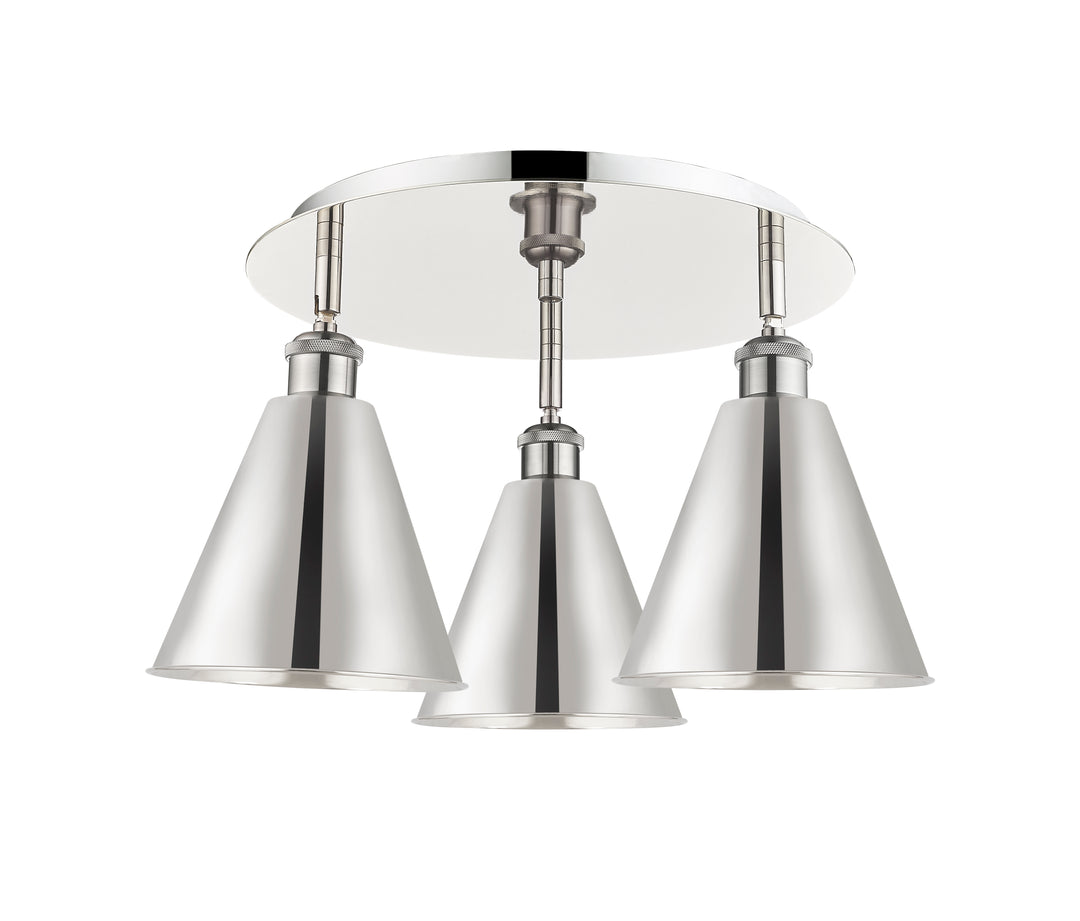 Innovations Lighting Berkshire Metal 8" Flush Mount Ceiling Flush Mounts Innovations Lighting Polished Nickel  