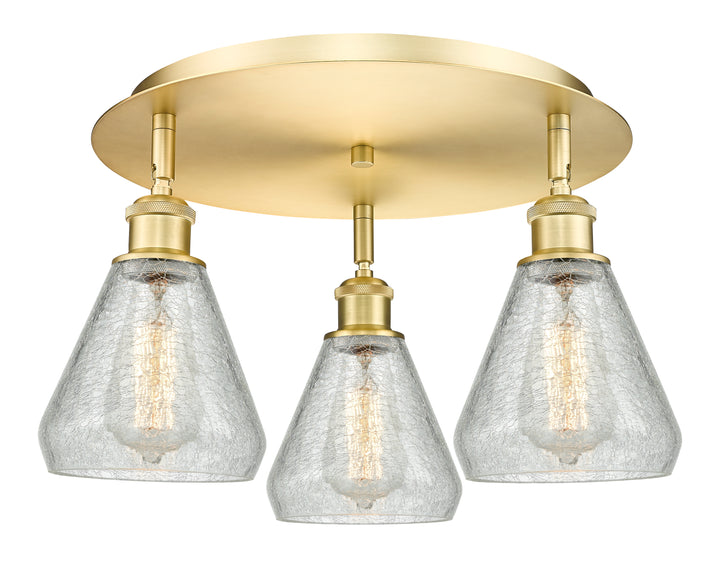 Innovations Lighting Conesus 6" Flush Mount - Satin Gold Ceiling Flush Mounts Innovations Lighting   