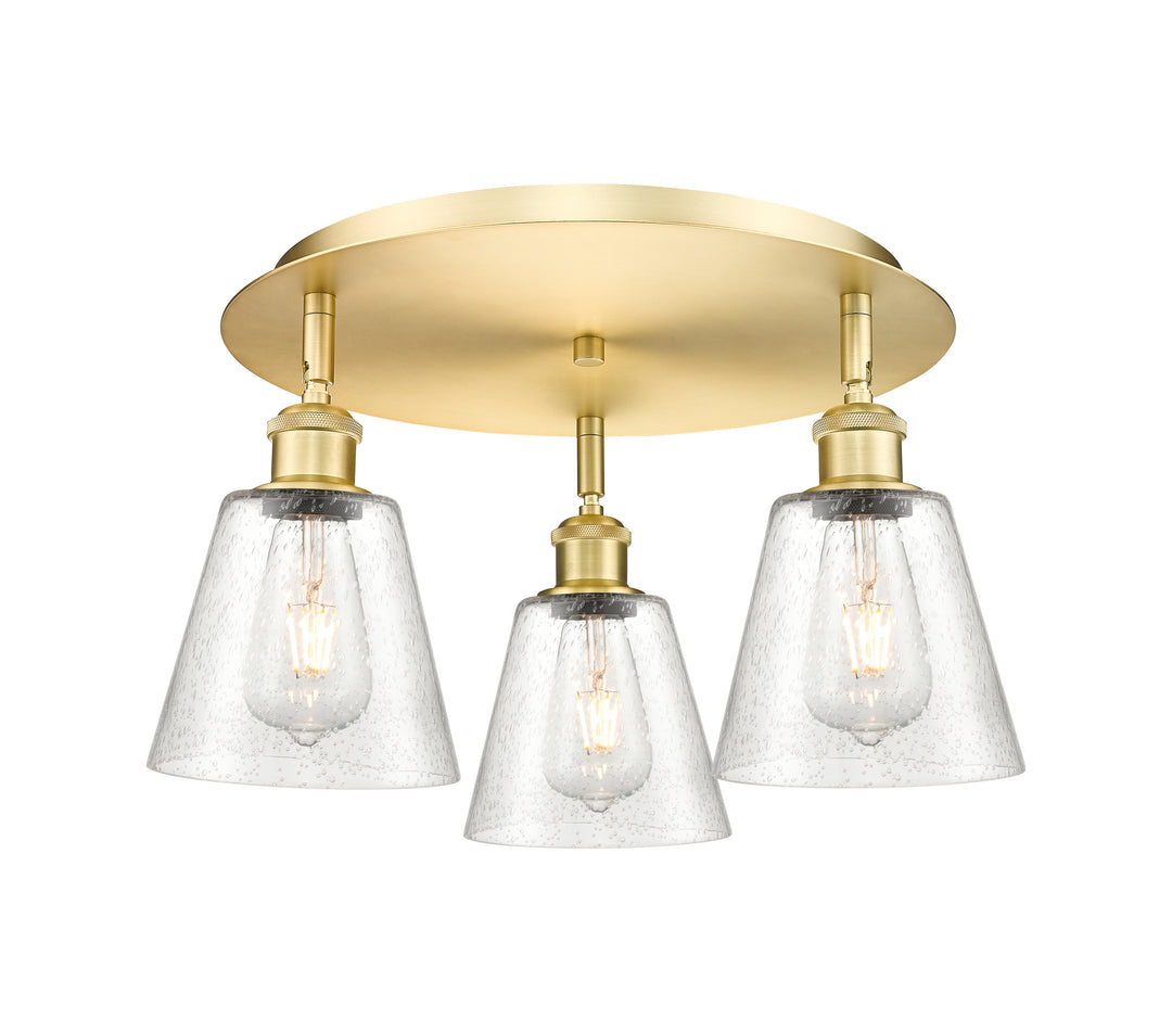 Innovations Lighting Caton 6" Flush Mount - Satin Gold Ceiling Flush Mounts Innovations Lighting Frosted ; Glass Type: Frosted  