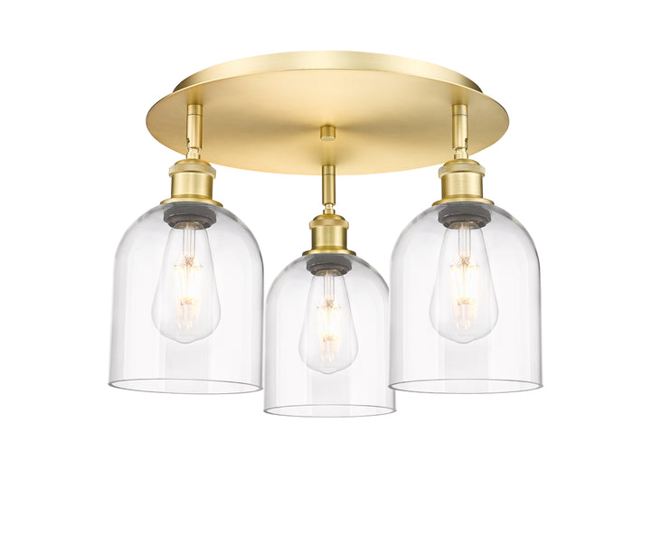 Innovations Lighting Bella 6" Flush Mount Ceiling Flush Mounts Innovations Lighting Satin Gold Clear ; Glass Type: Clear 