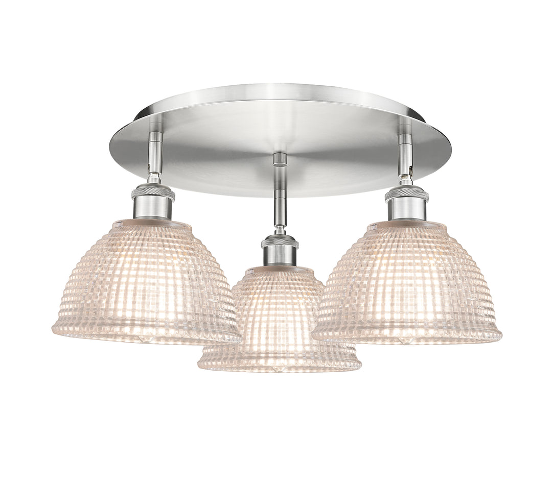 Innovations Lighting Arietta 8" Flush Mount - Satin Nickel Ceiling Flush Mounts Innovations Lighting Clear ; Glass Type: Transparent  