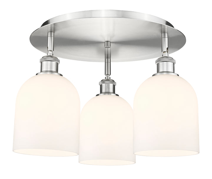 Innovations Lighting Bella 6" Flush Mount Ceiling Flush Mounts Innovations Lighting Satin Nickel White ; Glass Type: White 