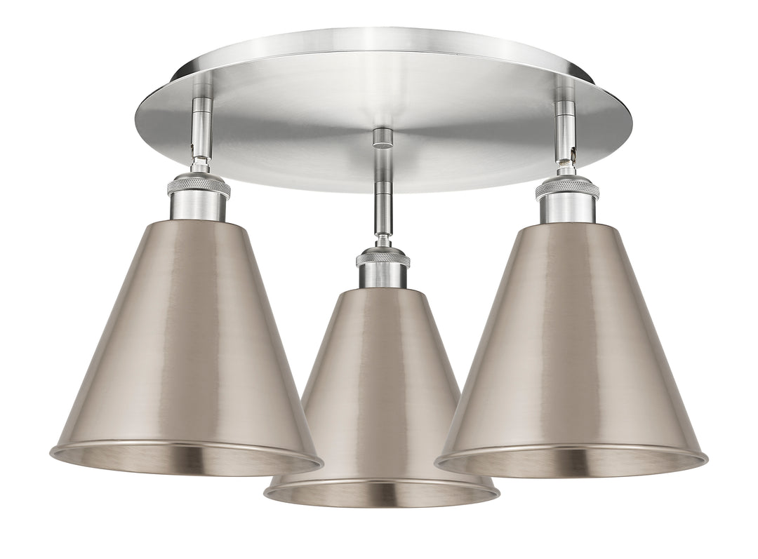 Innovations Lighting Berkshire Metal 8" Flush Mount Ceiling Flush Mounts Innovations Lighting Satin Nickel  