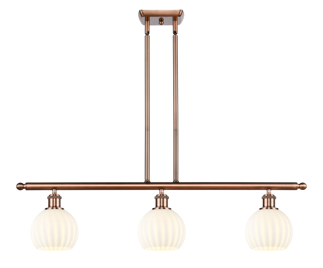 Innovations Lighting White Venetian 6" Island Light - Antique Copper