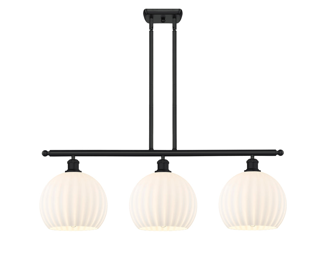 Innovations Lighting White Venetian 10" Island Light - Matte Black