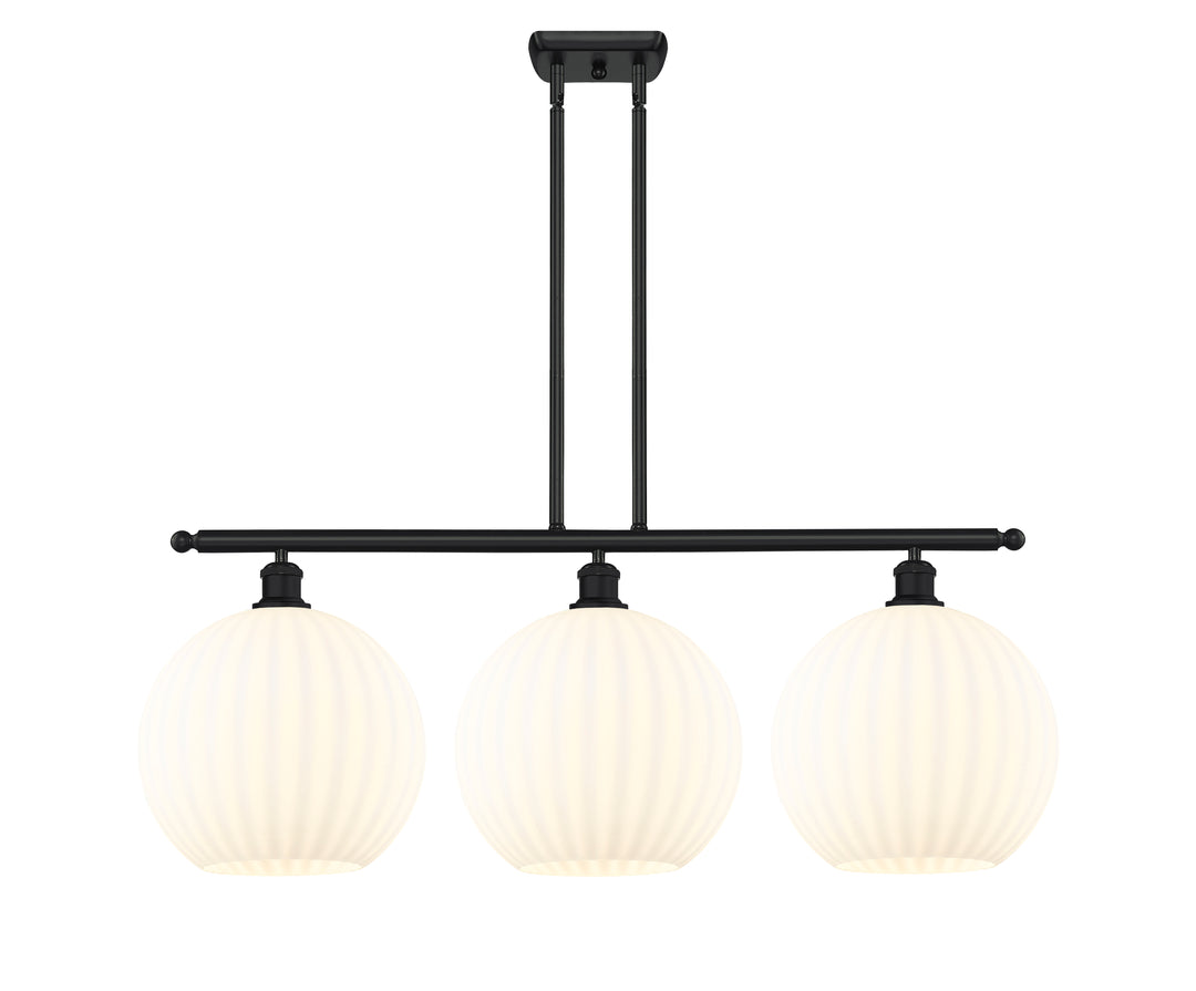 Innovations Lighting White Venetian 12" Island Light - Matte Black