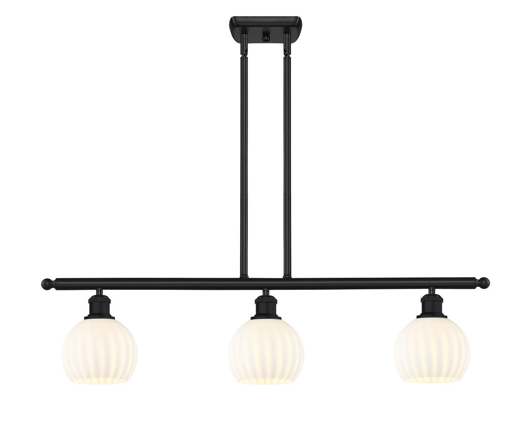 Innovations Lighting White Venetian 6" Island Light - Matte Black