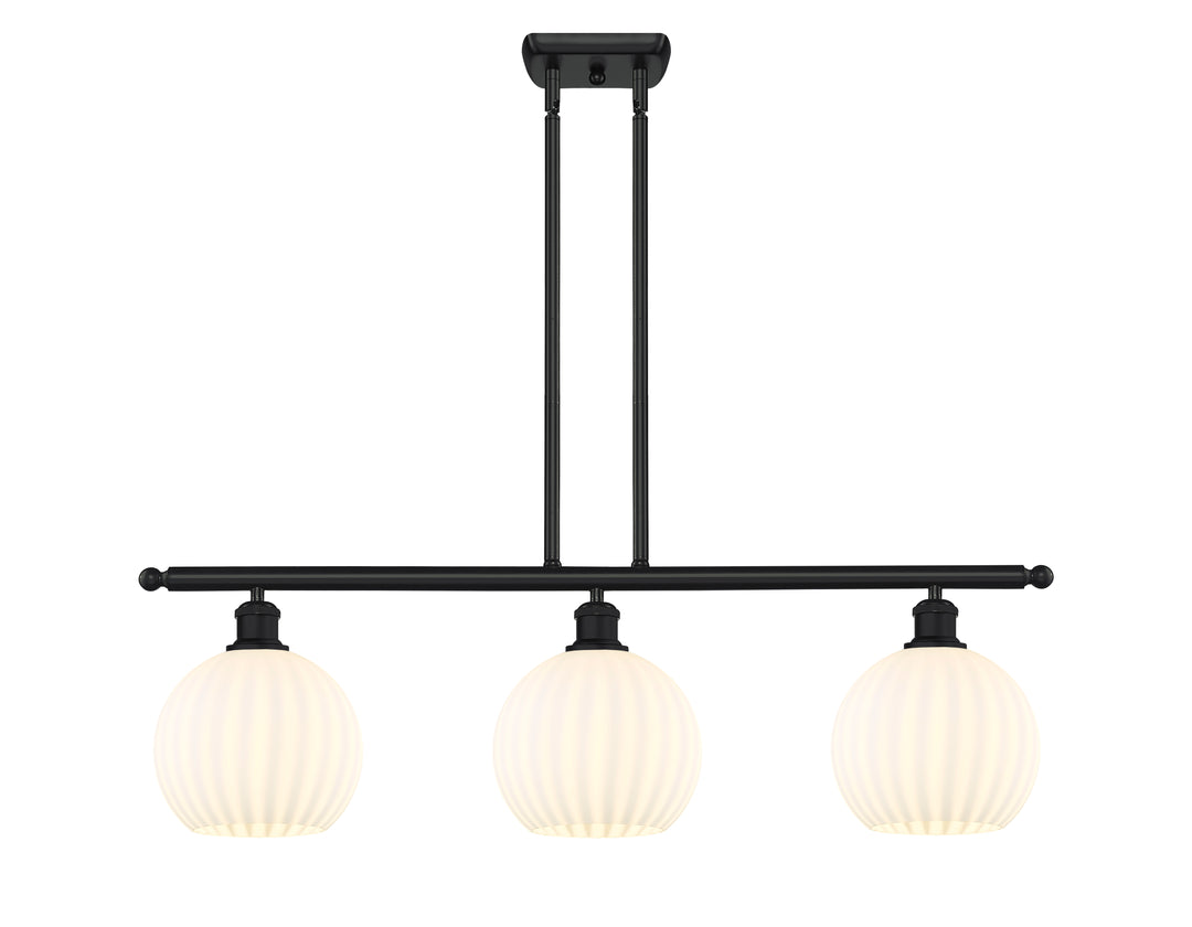 Innovations Lighting White Venetian 8" Island Light - Matte Black