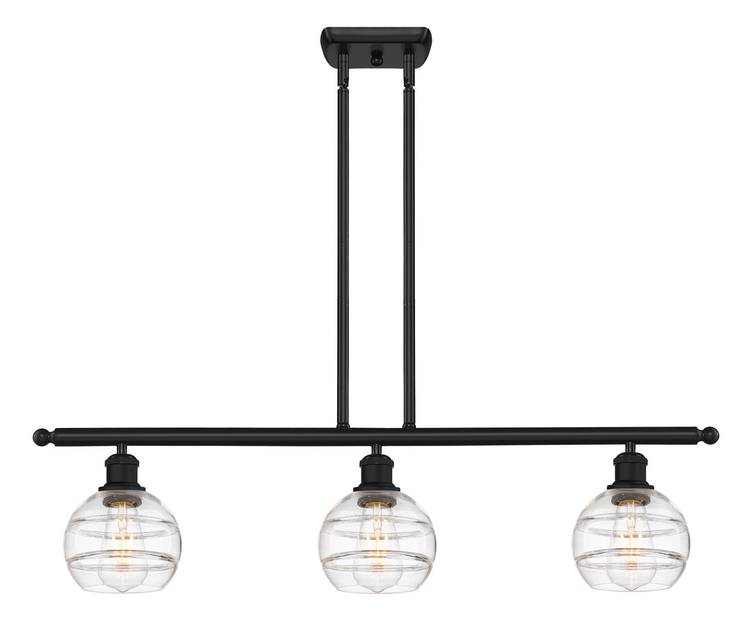 Innovations Lighting Rochester 6" Island Light - Matte Black Linear Chandeliers Innovations Lighting   