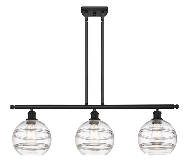 Innovations Lighting Rochester 8" Island Light - Matte Black Linear Chandeliers Innovations Lighting   