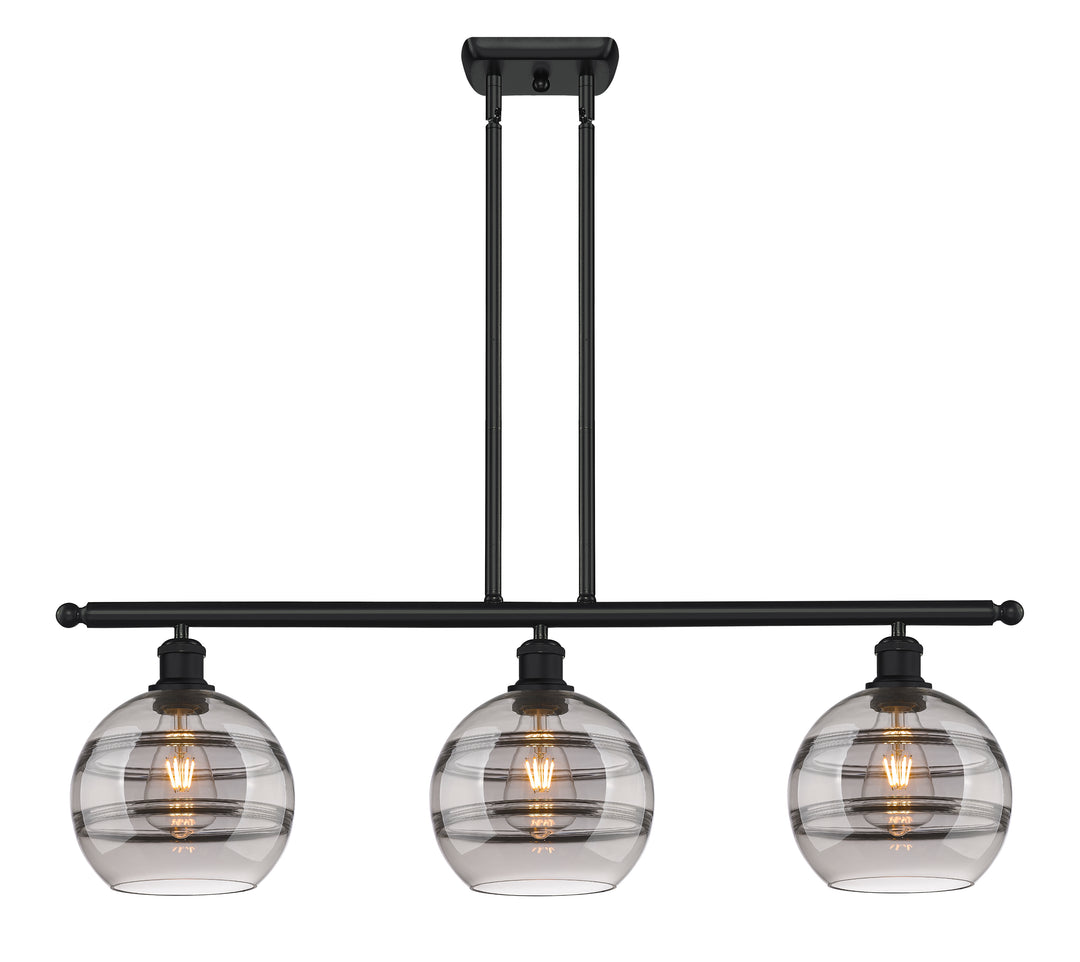 Innovations Lighting Rochester 8" Island Light - Matte Black Linear Chandeliers Innovations Lighting   