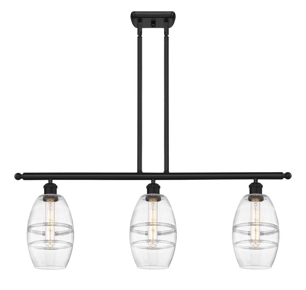 Innovations Lighting Vaz 6" Island Light - Matte Black Linear Chandeliers Innovations Lighting   