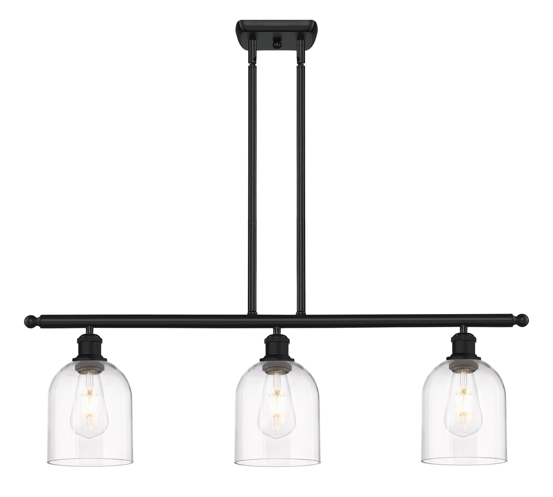 Innovations Lighting Bella 6" Island Light - Matte Black Linear Chandeliers Innovations Lighting   