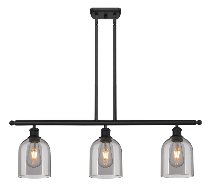 Innovations Lighting Bella 6" Island Light - Matte Black Linear Chandeliers Innovations Lighting   