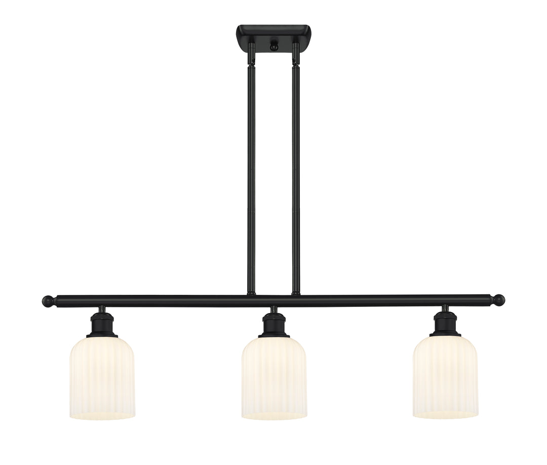 Innovations Lighting Bridal Veil 5" Island Light - Matte Black Linear Chandeliers Innovations Lighting   