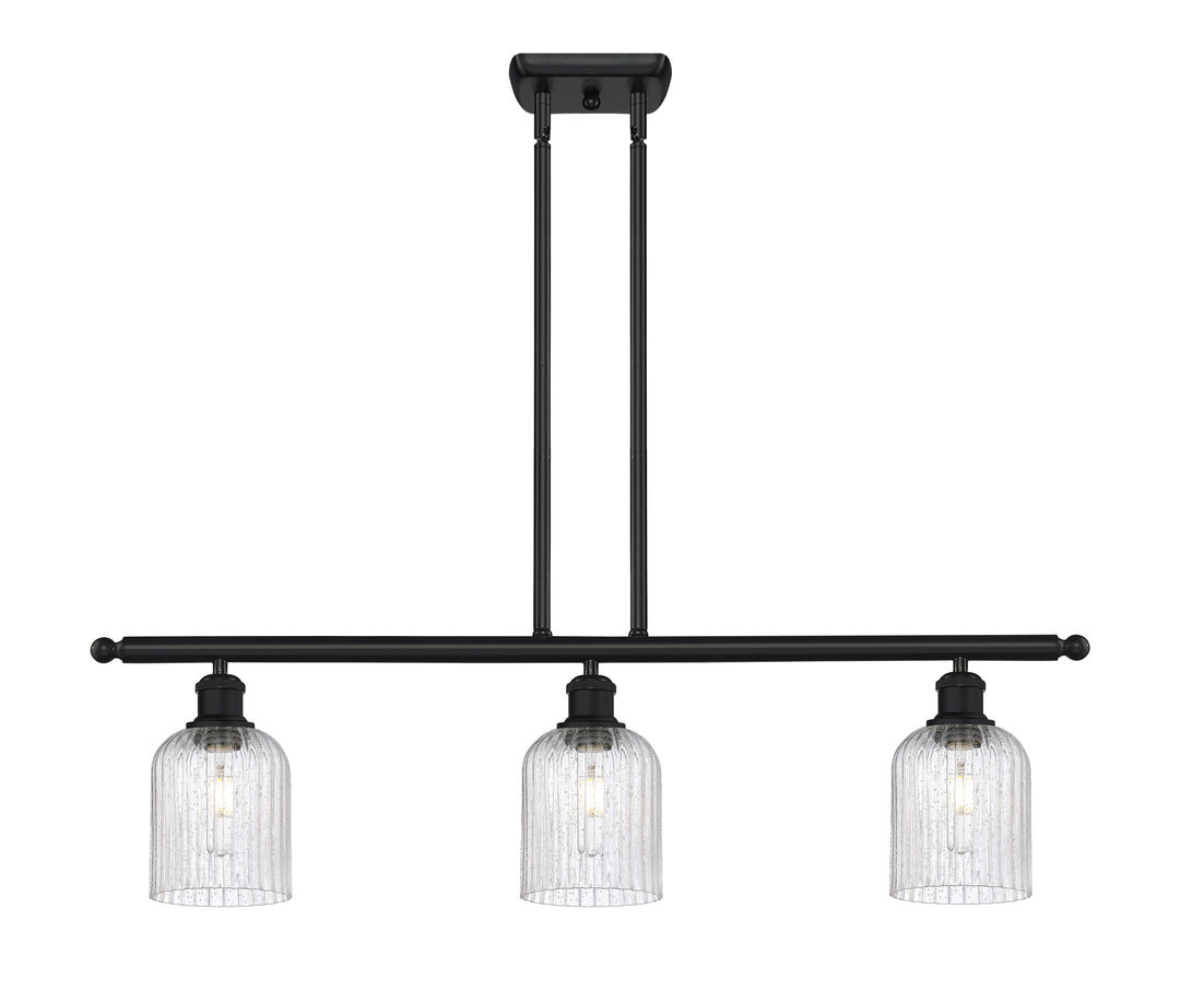 Innovations Lighting Bridal Veil 5" Island Light - Matte Black Linear Chandeliers Innovations Lighting   