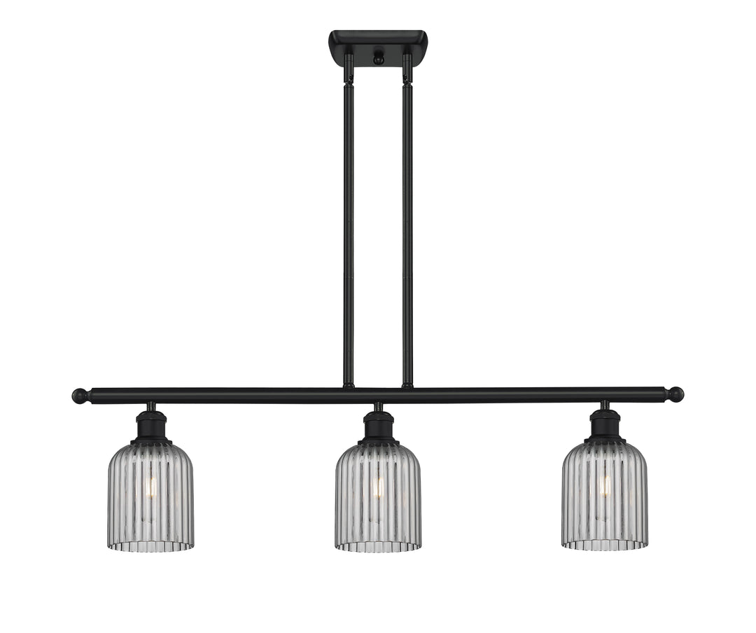 Innovations Lighting Bridal Veil 5" Island Light - Matte Black Linear Chandeliers Innovations Lighting   