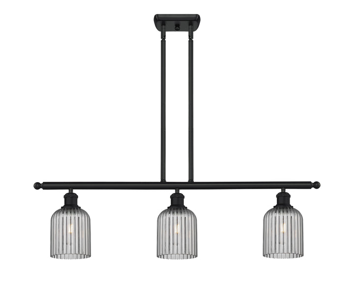 Innovations Lighting Bridal Veil 5" Island Light - Matte Black Linear Chandeliers Innovations Lighting   