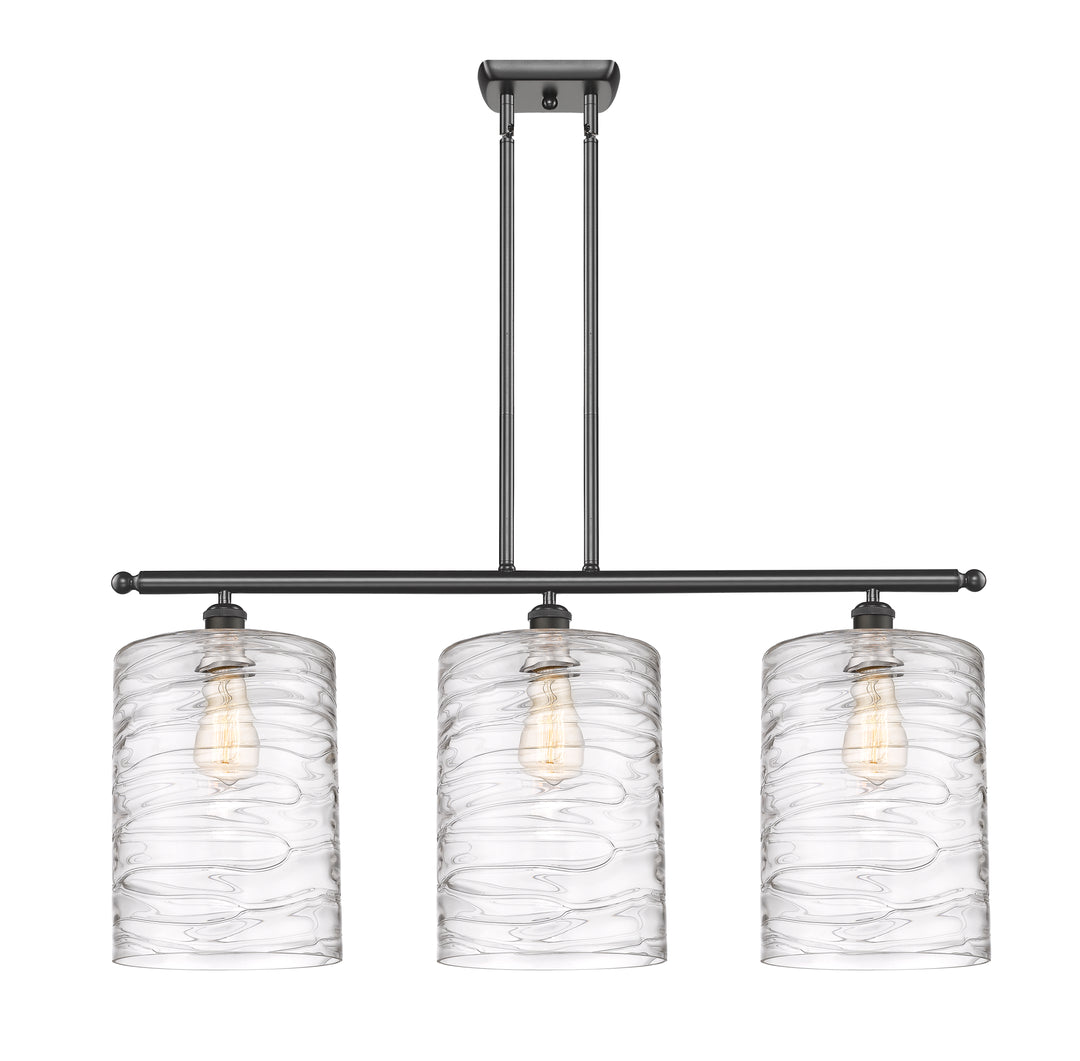 Innovations Lighting Cobbleskill 9" Island Light - Oil Rubbed Bronze Linear Chandeliers Innovations Lighting Deco Swirl ; Glass Type: Clear  