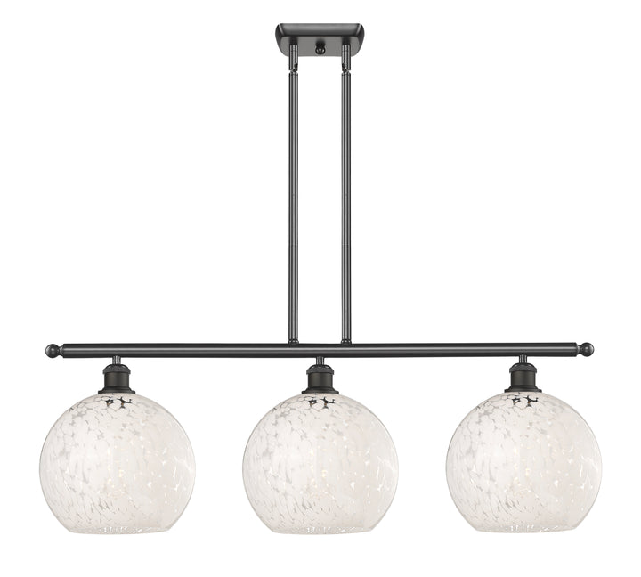 Innovations Lighting White Mouchette 10" Island Light - Oil Rubbed Bronze Linear Chandeliers Innovations Lighting   