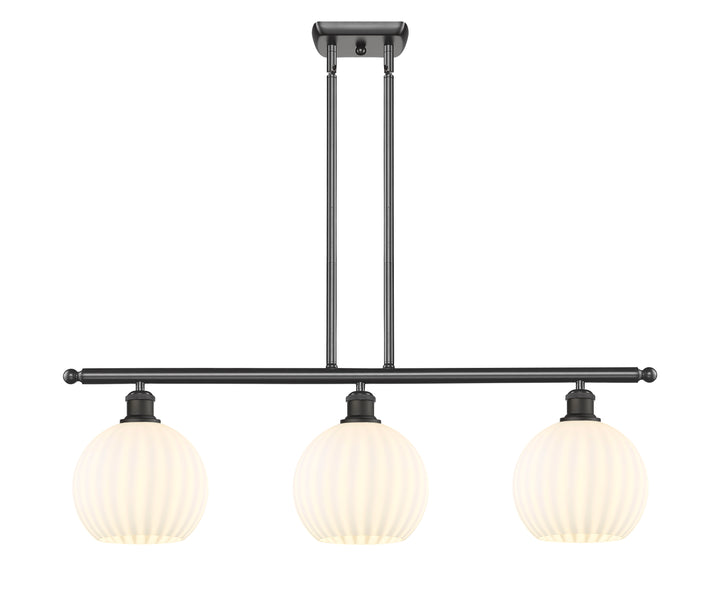 Innovations Lighting White Venetian 8" Island Light - Oil Rubbed Bronze