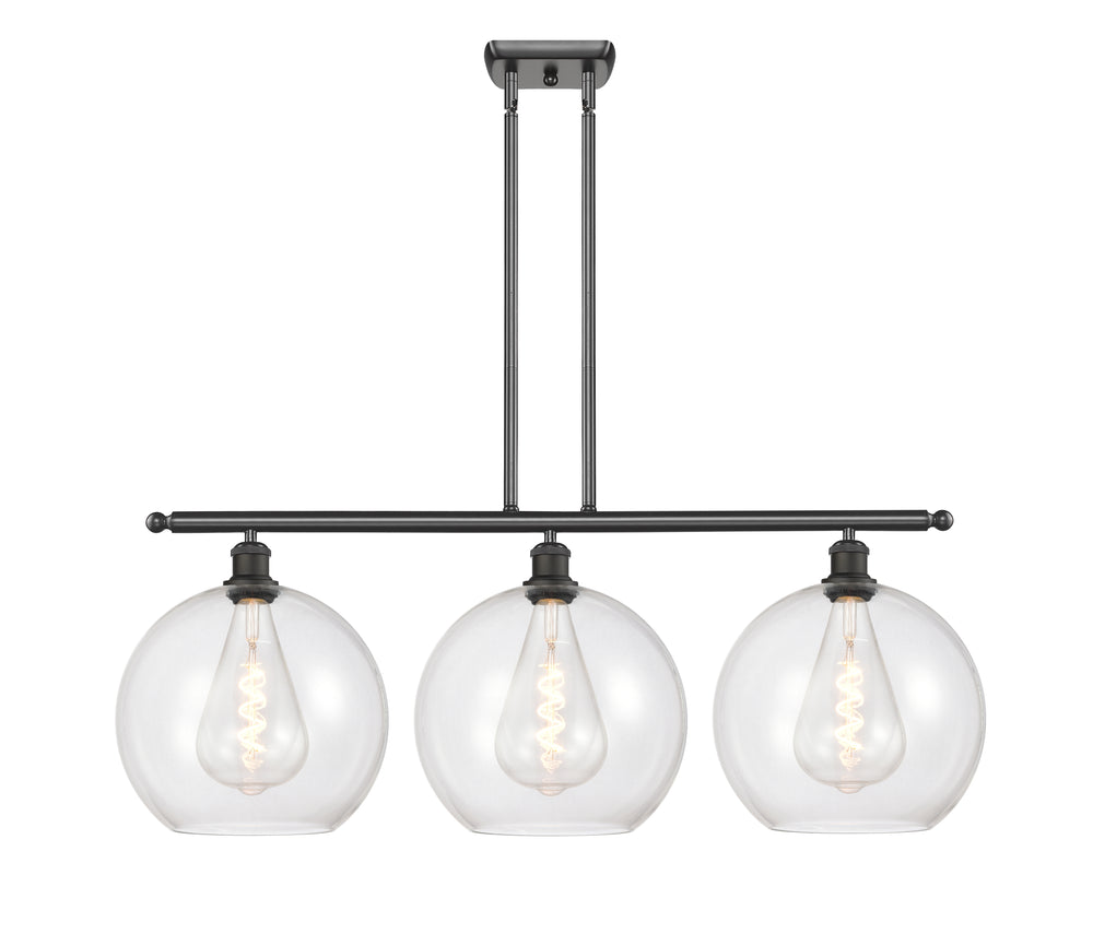 Innovations Lighting Athens 12" Island Light - Oil Rubbed Bronze Linear Chandeliers Innovations Lighting Clear ; Glass Type: Clear  