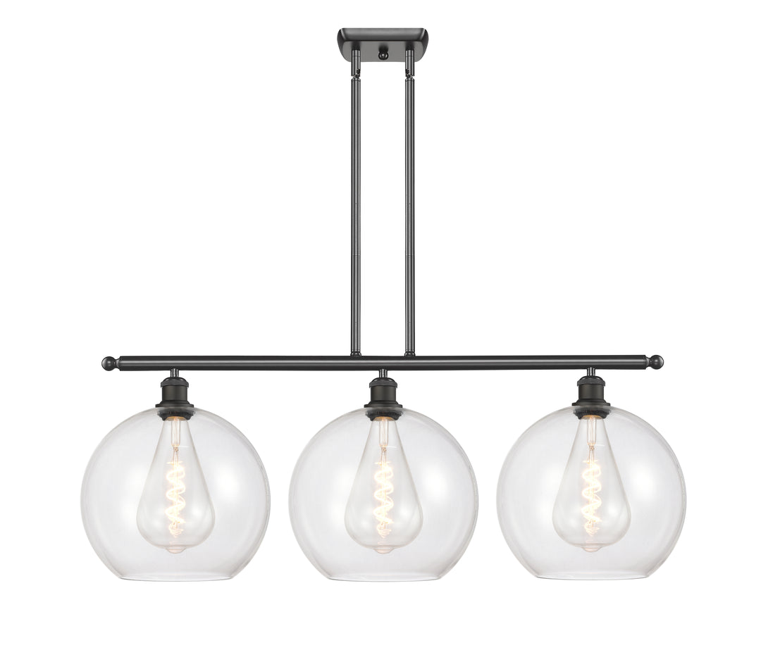 Innovations Lighting Athens 12" Island Light - Oil Rubbed Bronze Linear Chandeliers Innovations Lighting Clear ; Glass Type: Clear  