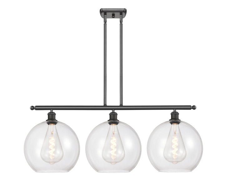 Innovations Lighting Athens 12" Island Light - Oil Rubbed Bronze Linear Chandeliers Innovations Lighting Clear ; Glass Type: Clear  