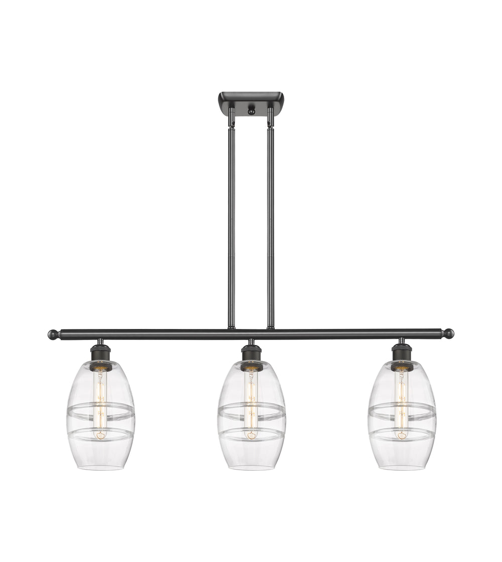 Innovations Lighting Vaz 6" Island Light - Oil Rubbed Bronze Linear Chandeliers Innovations Lighting Clear ; Glass Type: Clear  