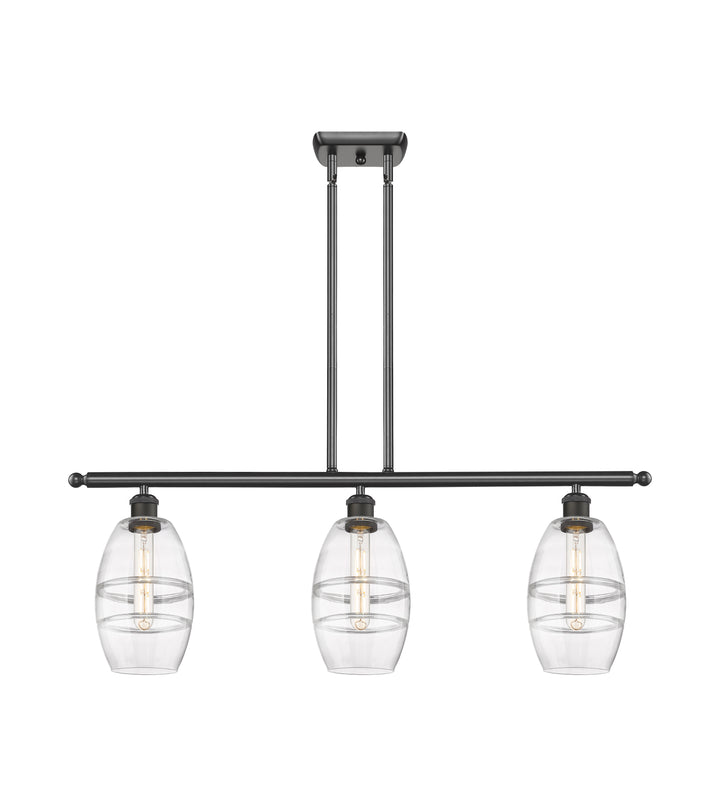 Innovations Lighting Vaz 6" Island Light - Oil Rubbed Bronze Linear Chandeliers Innovations Lighting Clear ; Glass Type: Clear  