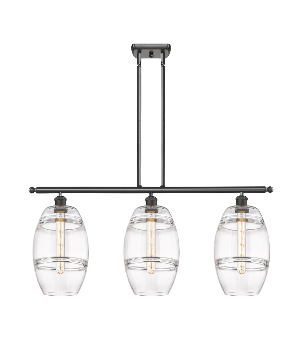 Innovations Lighting Vaz 8" Island Light - Oil Rubbed Bronze Linear Chandeliers Innovations Lighting Clear ; Glass Type: Clear  