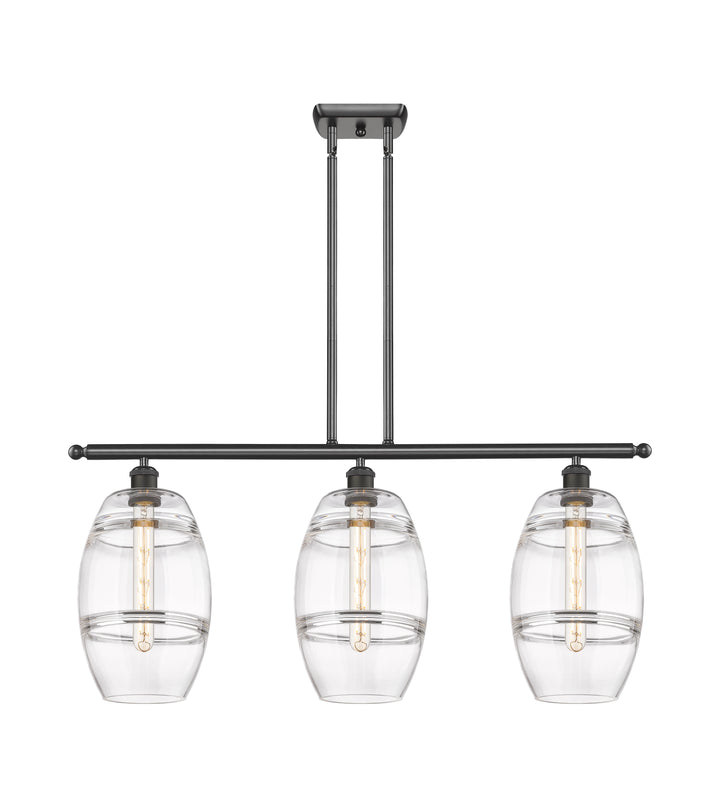 Innovations Lighting Vaz 8" Island Light - Oil Rubbed Bronze Linear Chandeliers Innovations Lighting Clear ; Glass Type: Clear  