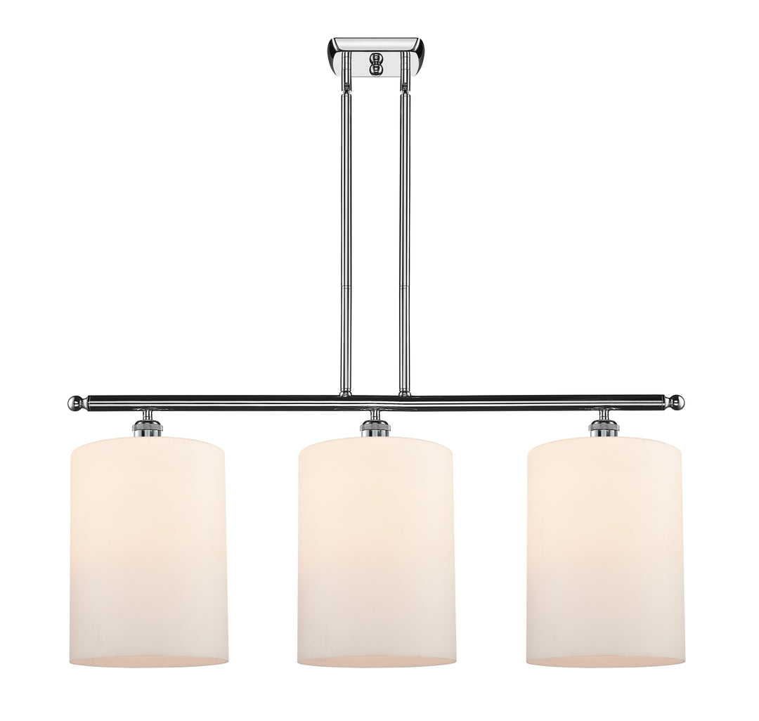 Innovations Lighting Cobbleskill 9" Island Light - Polished Chrome Linear Chandeliers Innovations Lighting Matte White ; Glass Type: White; Water  