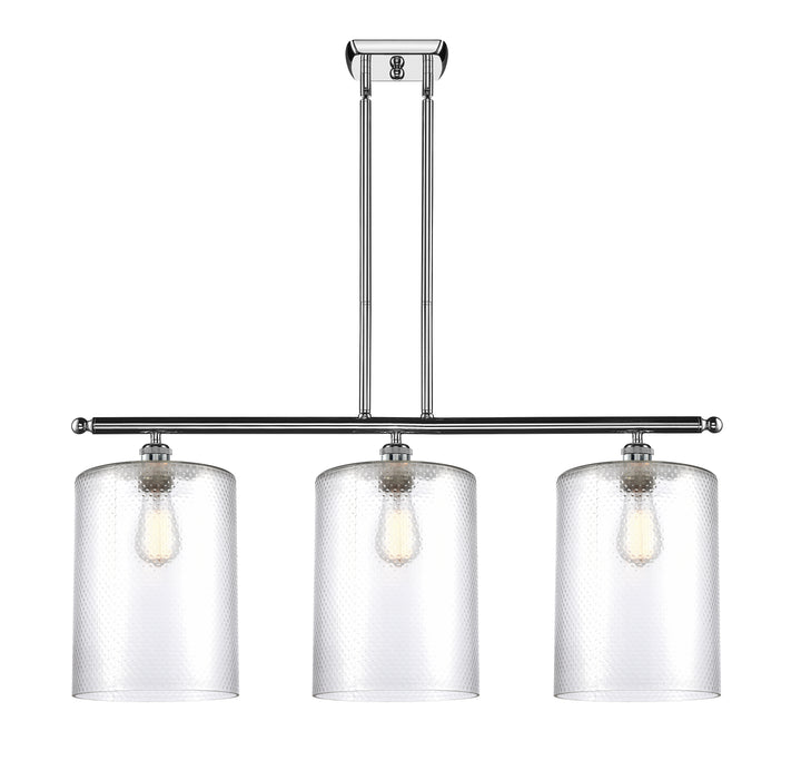 Innovations Lighting Cobbleskill 9" Island Light - Polished Chrome Linear Chandeliers Innovations Lighting Clear ; Glass Type: Clear; Water  