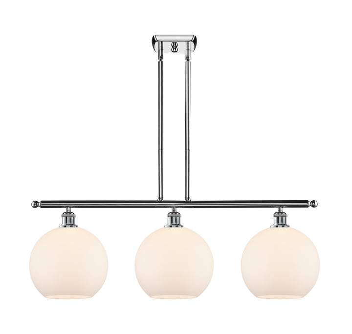 Innovations Lighting Athens 10" Island Light - Polished Chrome Linear Chandeliers Innovations Lighting Matte White ; Glass Type: White  