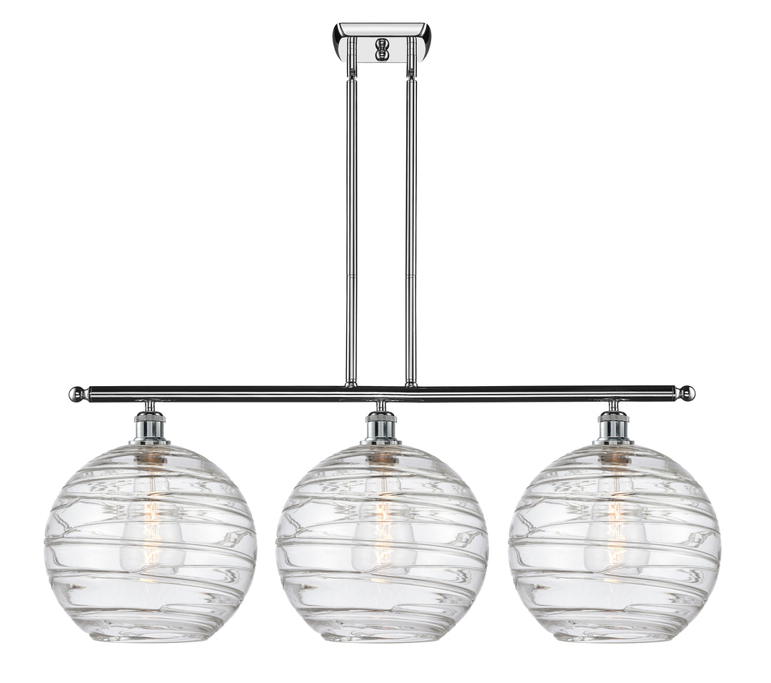 Innovations Lighting Athens Deco Swirl 12" Island Light - Polished Chrome Linear Chandeliers Innovations Lighting   