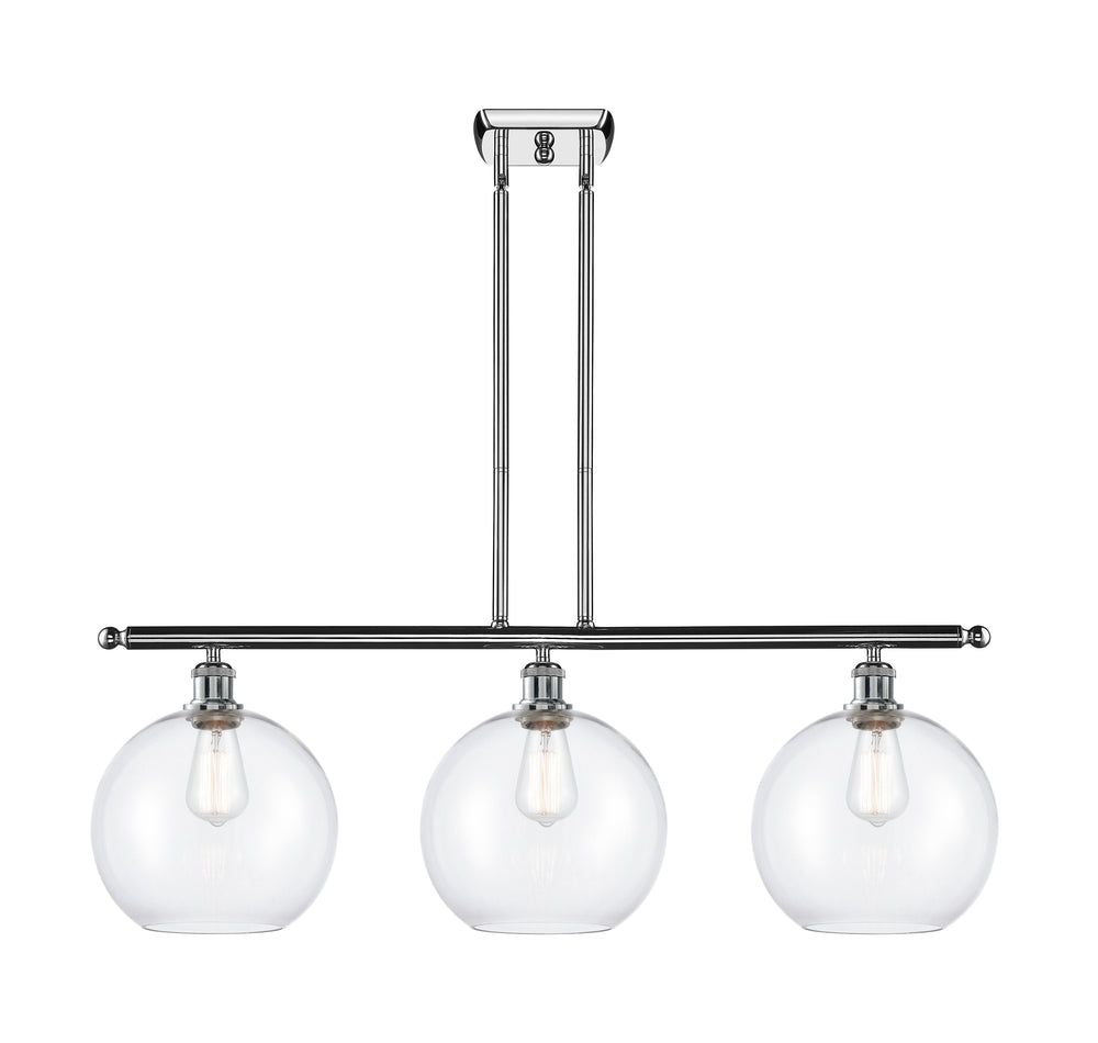 Innovations Lighting Athens 10" Island Light - Polished Chrome Linear Chandeliers Innovations Lighting Clear ; Glass Type: Clear  