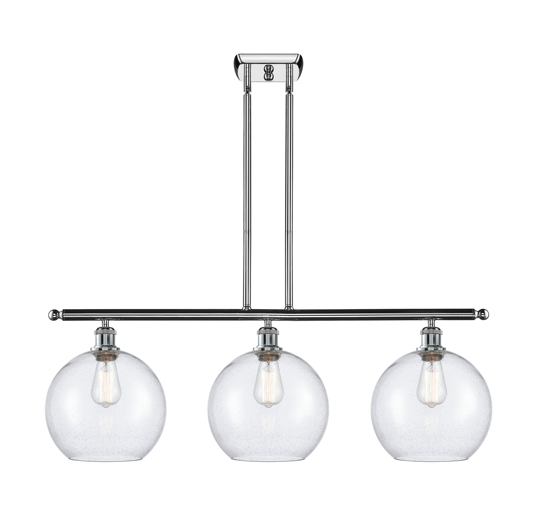 Innovations Lighting Athens 10" Island Light - Polished Chrome Linear Chandeliers Innovations Lighting Seedy ; Glass Type: Seeded  